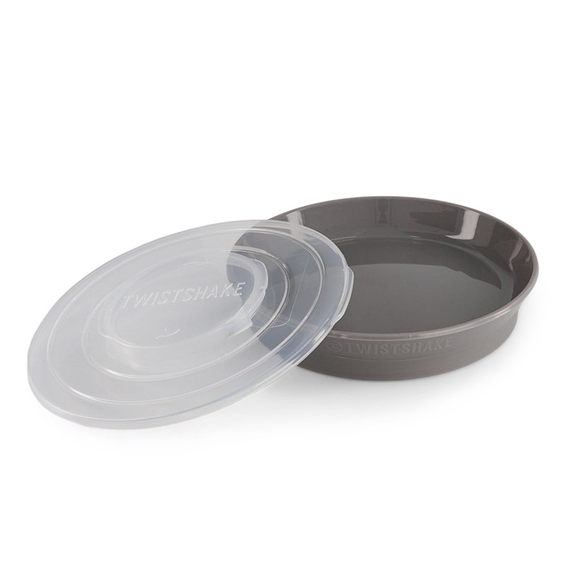 Twistshake Twistshake Plate 6+m Pastel , Grey | 78164 - Home & Kitchen - Lebanon