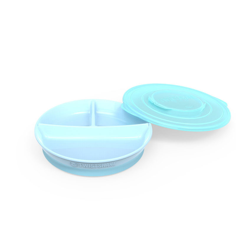 Twistshake Twistshake Divided Plate 6+m Pastel , Blue | 78170 - Home & Kitchen - Lebanon