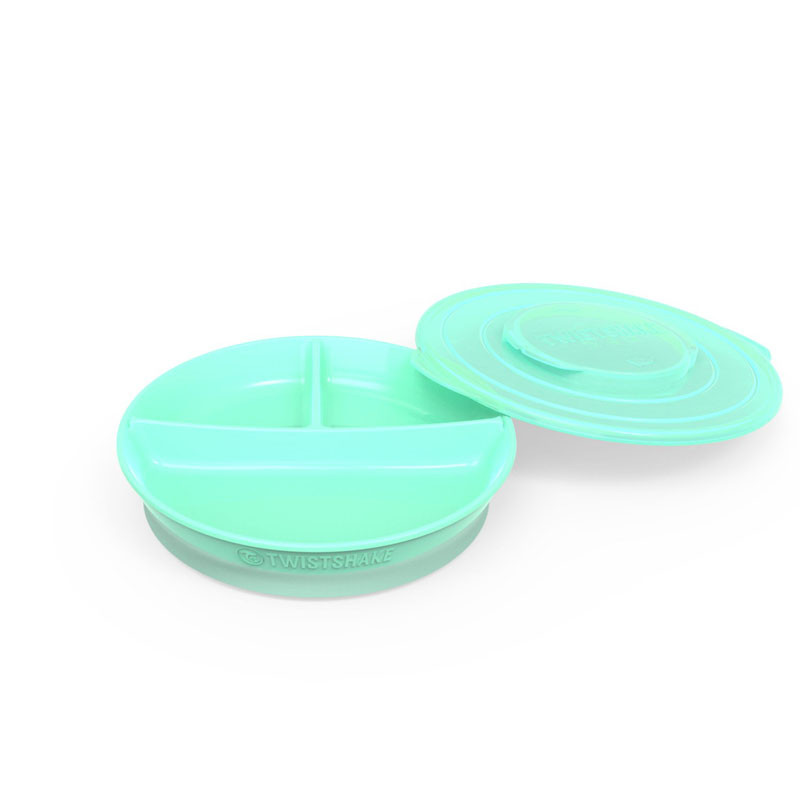 Twistshake Twistshake Divided Plate 6+m Pastel , Green | 78171 - Home & Kitchen - Lebanon