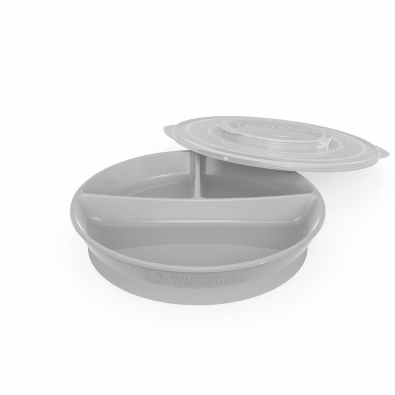 Twistshake Twistshake Divided Plate 6+m Pastel , Grey | 78174 - Home & Kitchen - Lebanon