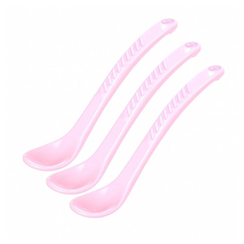 Twistshake Twistshake 3x Feeding Spoon 4+m Pastel , Pink | 78179 - Home & Kitchen - Lebanon