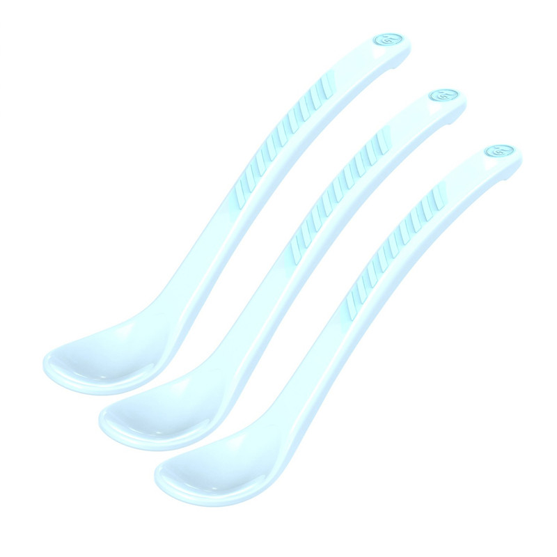 Twistshake Twistshake 3x Feeding Spoon 4+m Pastel , Blue | 78180 - Home & Kitchen - Lebanon