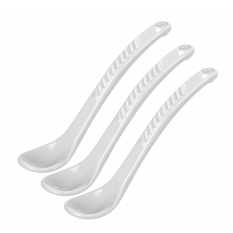 Twistshake Twistshake 3x Feeding Spoon 4+m Pastel , Grey | 78184 - Home & Kitchen - Lebanon