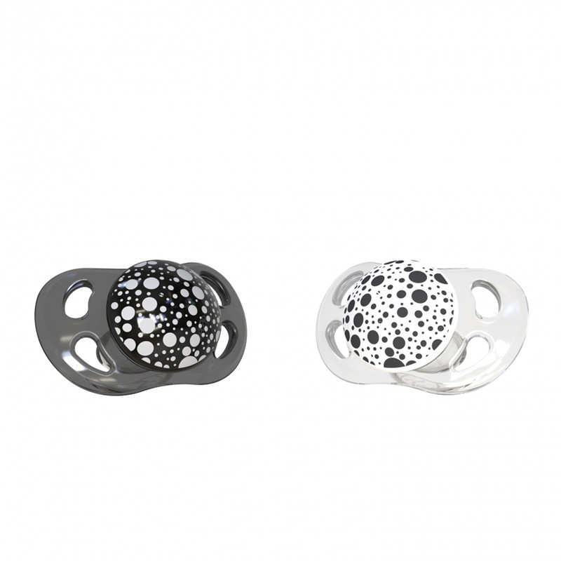 Twistshake 2x Pacifier Black White 0-6m | 78086