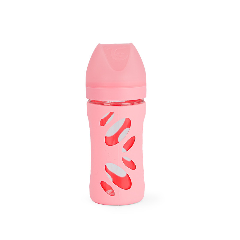 Twistshake Twistshake Anti-colic Glass bottle 260mL Pastel Pink | 78582 - Home & Kitchen - Lebanon