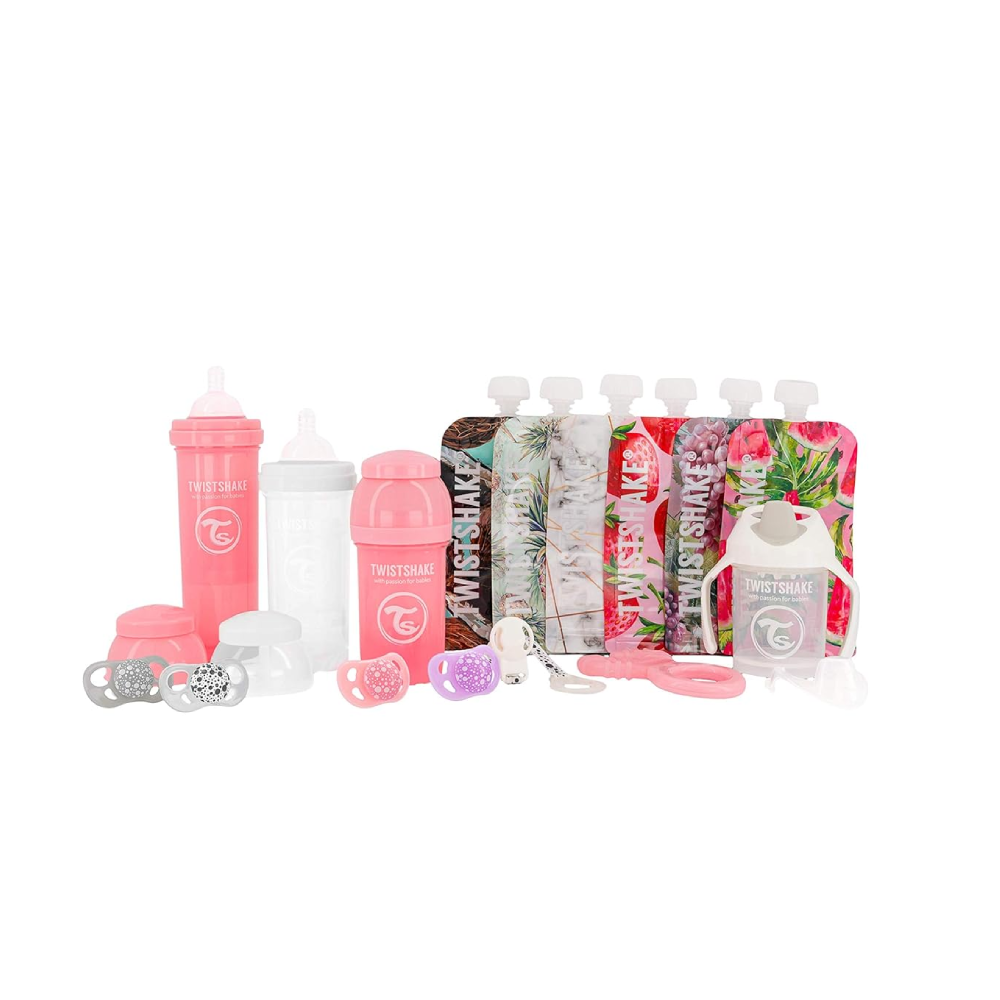 Twistshake Twistshake Bottle Bundle for Girls, Pink/White | 78820 - Home & Kitchen - Lebanon