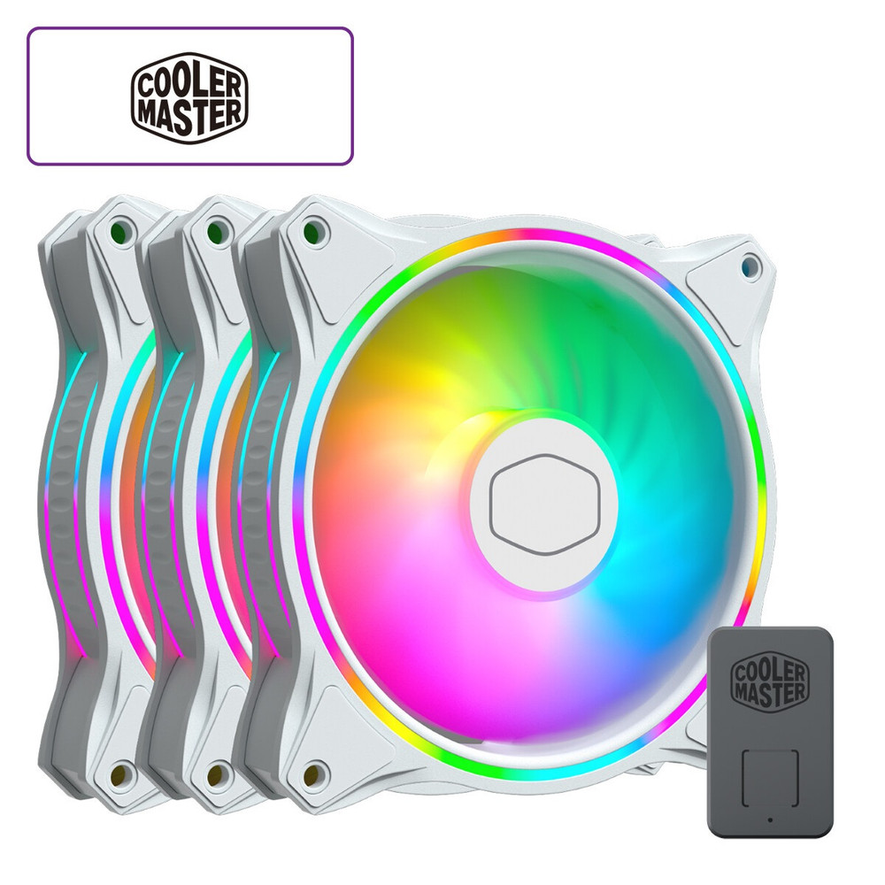 Cooler Master MasterFan MF120 Halo 3in1 ARGB PC Fans | MFL-B2DW-213P2-R2