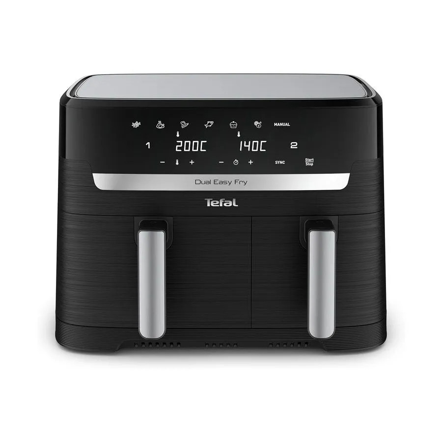 Tefal Tefal Easy Fry Dual Zone Air Fryer, 8.3L, Stainless Steel | EY901840 - Home & Kitchen - Lebanon