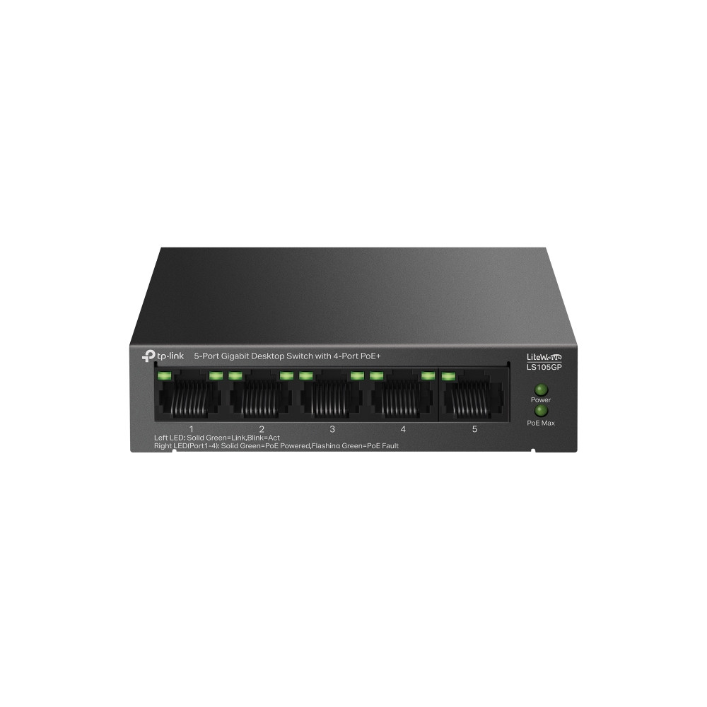 TP-Link TP-Link  Switch 5 Port Gigabit Ewith 4-Port PoE+ (65w) Up to 250 m PoE Transmission With Extend Mode  | LS105GP - Networking - Lebanon