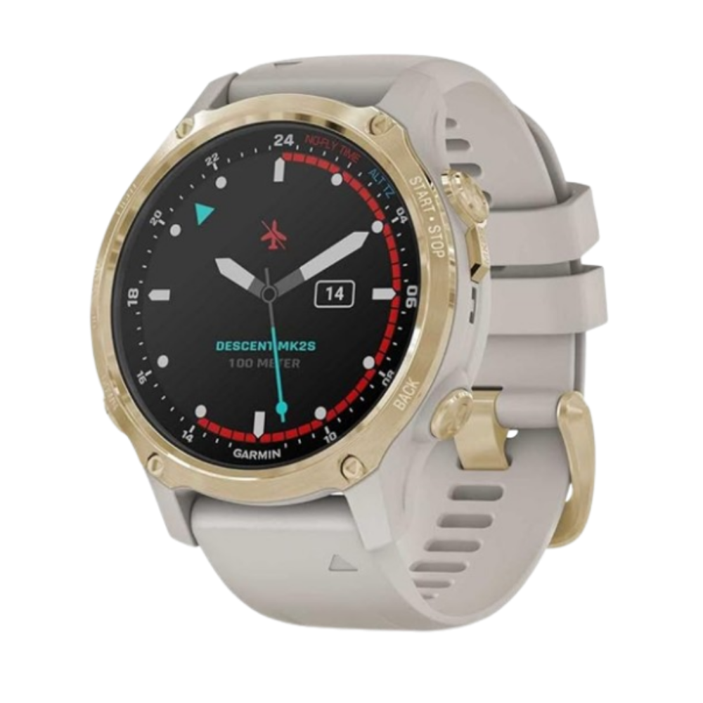 Garmin Garmin Descent Mk2S Light Gold with Light Sand Silicone Band | 010-02403-01 - Phones & Wearables - Lebanon