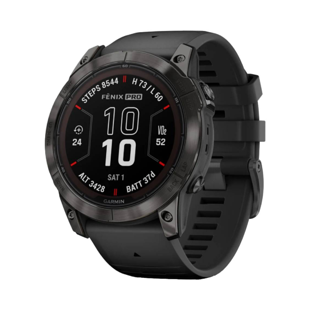 Garmin Garmin Fēnix 7X – Sapphire Solar Edition - 51mm - Carbon Grey DLC Titanium with Black Band | 010-02541-11 - Phones & Wearables - Lebanon