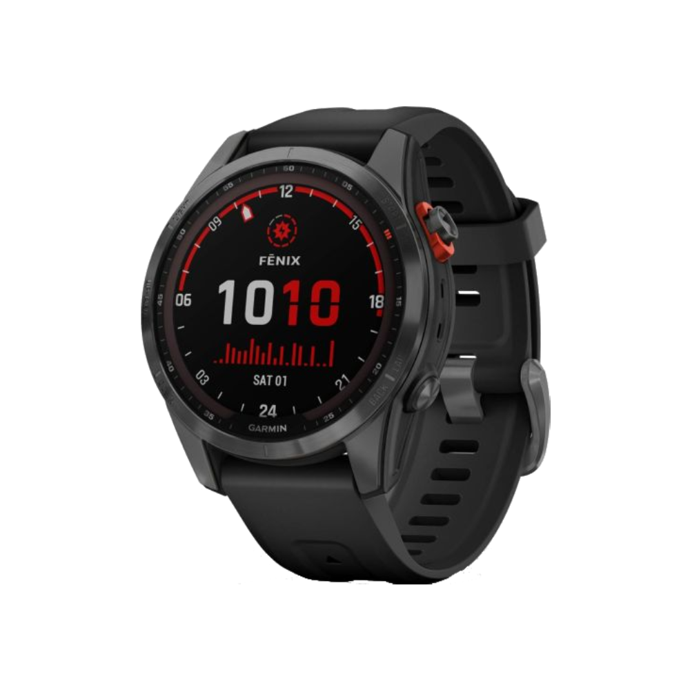 Garmin Garmin Fēnix 7S Solar - Slate Gray with Black Band - 42mm - Solar | 010-02539-13 - Phones & Wearables - Lebanon