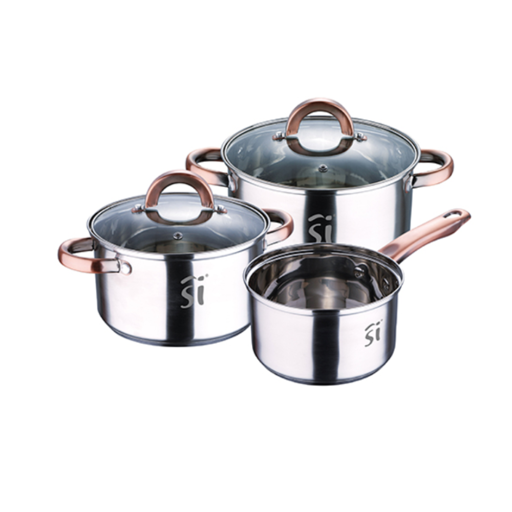San Ignacio San Ignacio 5 Pcs Stainless Steel Cookware Set | SG-8160 - Home & Kitchen - Lebanon
