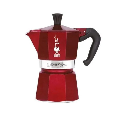 Bialetti Bialetti 0009223Moka Express 3 Cups ,Red | BIA0009223 - Home & Kitchen - Lebanon