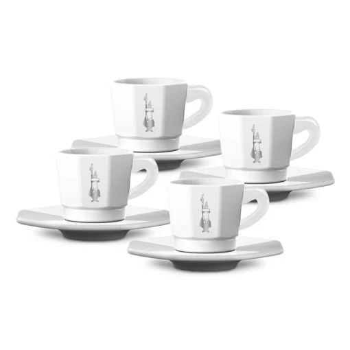 Bialetti Bialetti RTATZ402 Moka Espresso Cups Set of 4 White | BIARTATZ402 - Home & Kitchen - Lebanon