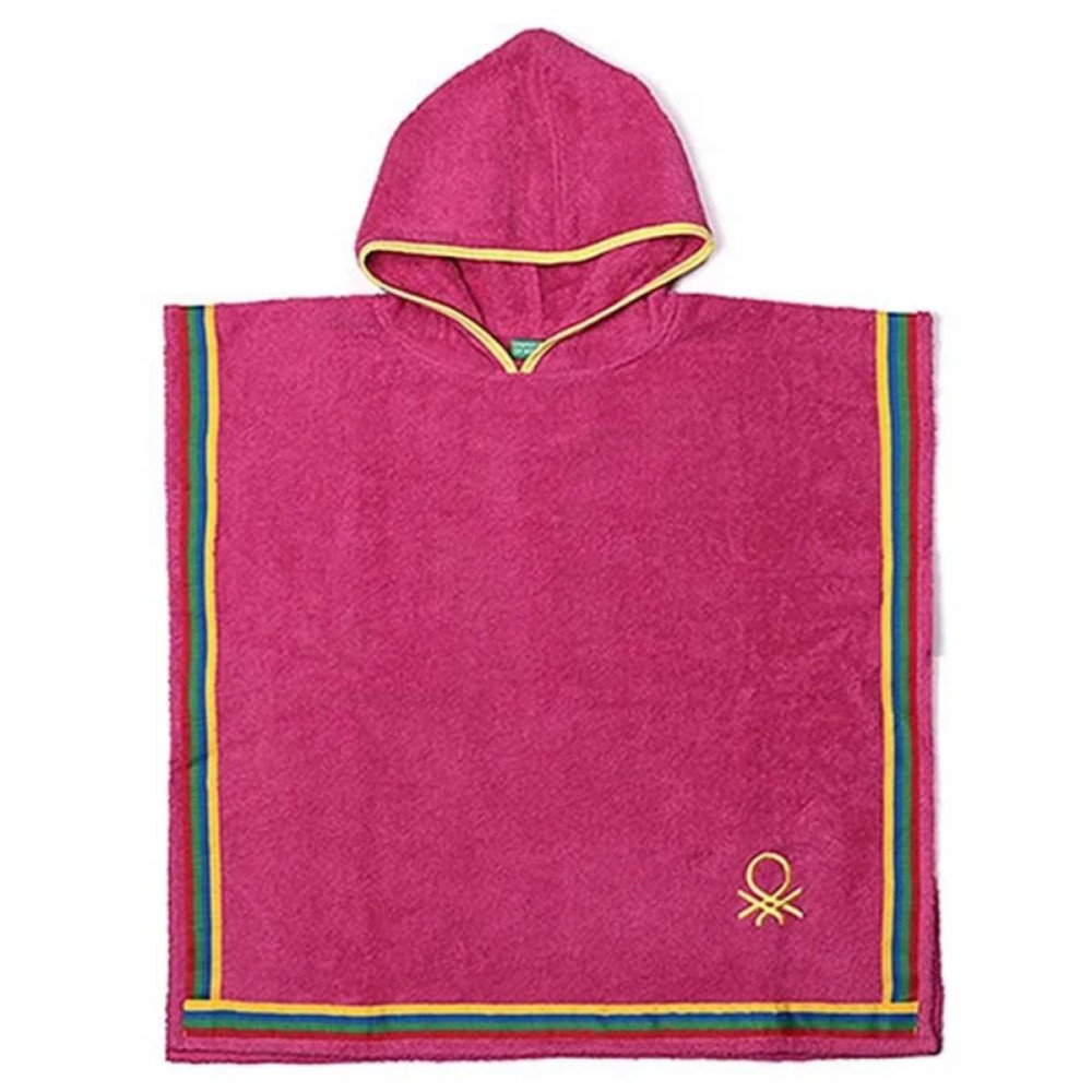 Benetton Bentton Home, Kids Poncho Bathrobe 65x65cm 380gsm 100% Cotton Pink Kids Be | Be-0818-pk - Home & Kitchen - Lebanon