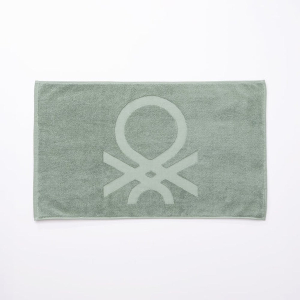 Benetton Benetton Home Bathmat 50x80cm 1000Gsm 100% Cotton Embossed Logo Green Core Be | BE-2121 - Home & Kitchen - Lebanon