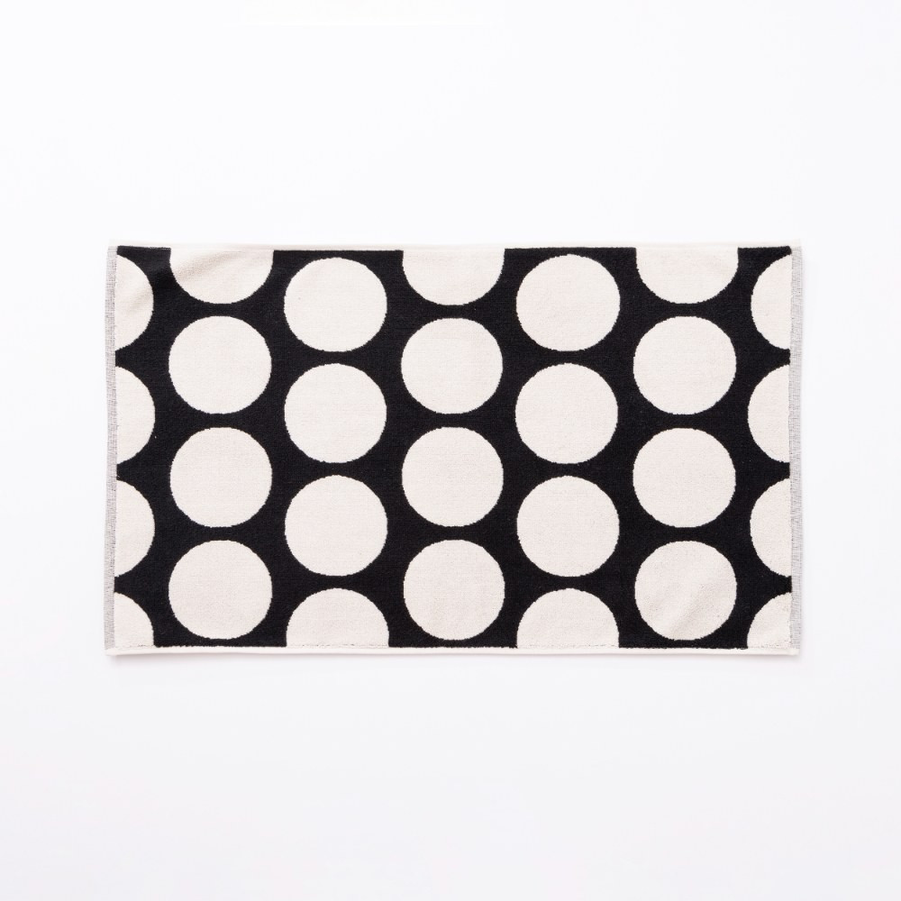 Benetton Benetton Home Bathmat 50x80cm 1000Gsm 100% Cotton Black Dots FW23 Be | BE-2173 - Home & Kitchen - Lebanon