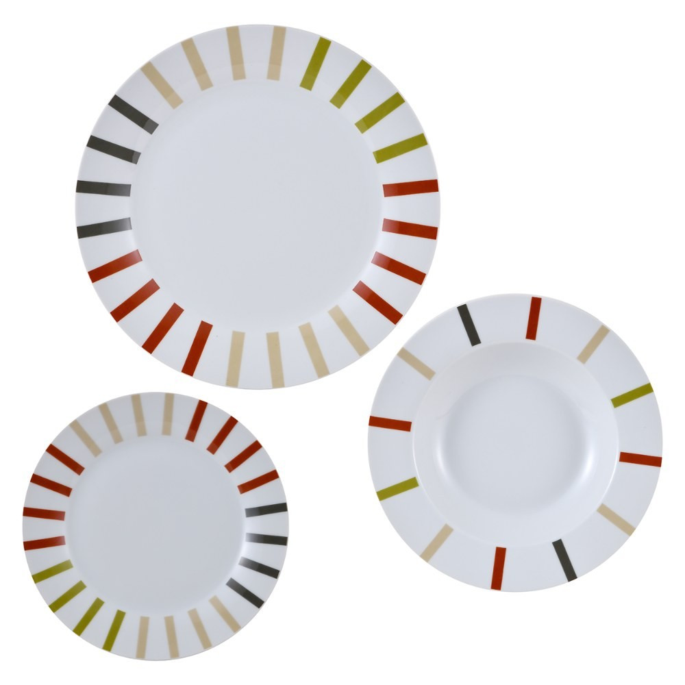 Benetton Benetton Home Set 12Pcs Dinnerware Porcelain Safari Be | BE-0899 - Home & Kitchen - Lebanon