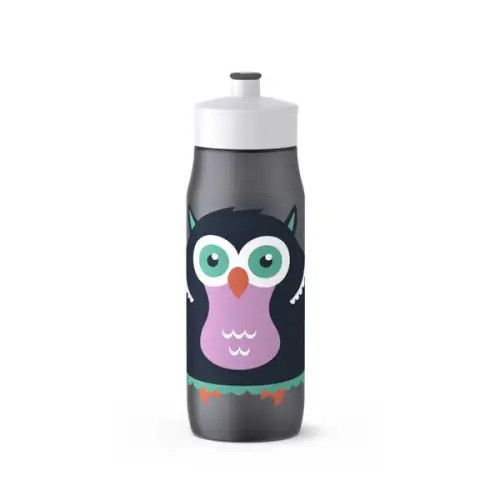 Tefal Tefal Squeeze Drinking Bottle Grey – Decor Owl 0,6L | K3201112 - Home & Kitchen - Lebanon
