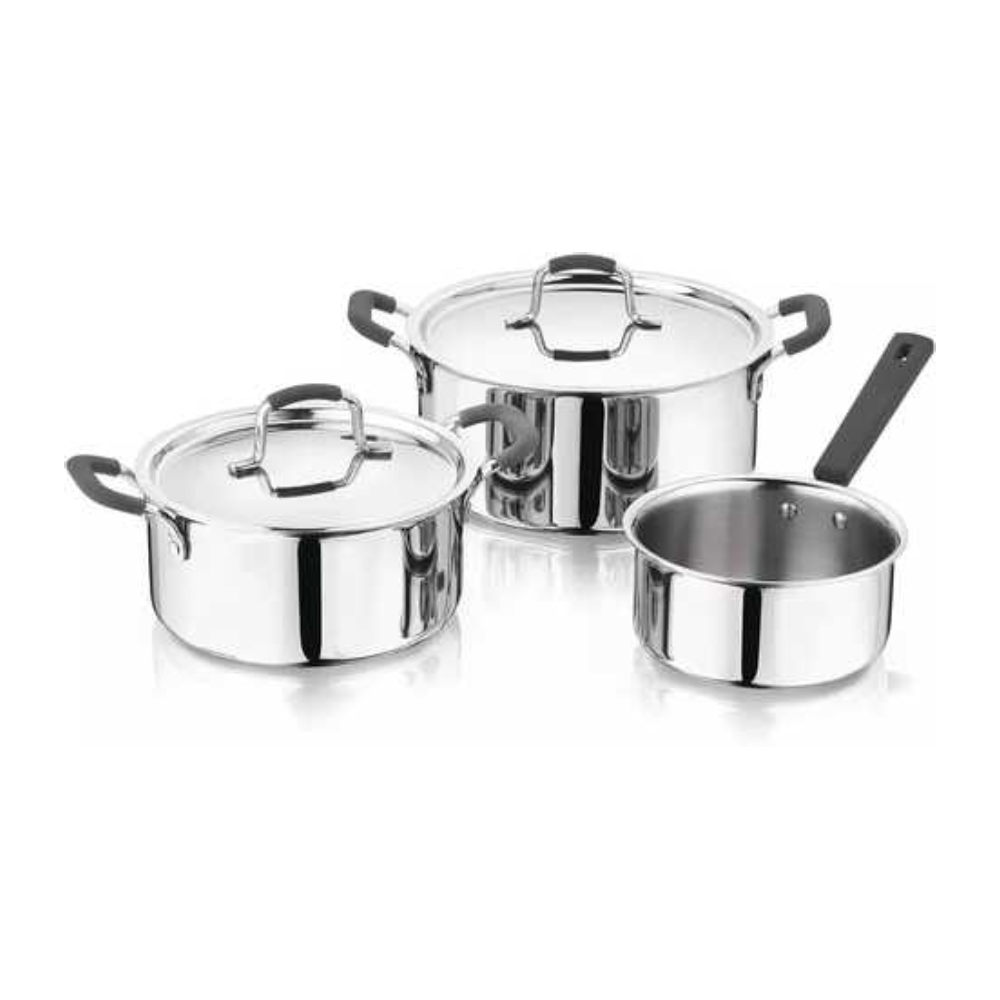 MasterPro Masterpro Set 5Pc Stainless Steel Cookware | BGEU-5539 - Home & Kitchen - Lebanon