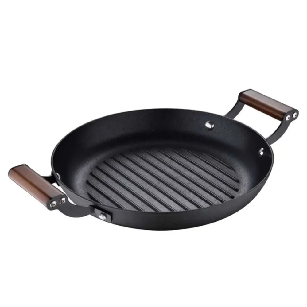 MasterPro Masterpro 32Cm Non-Stick Round Grill Plate | BGMP-3821 - Home & Kitchen - Lebanon
