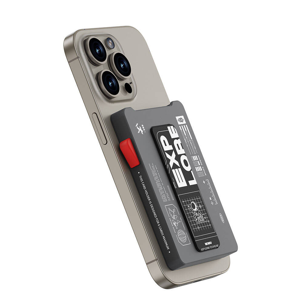 WIWU WIWU Mag wallet with stand MW-002 - Gray | MW-002-GY - Phones & Wearables - Lebanon