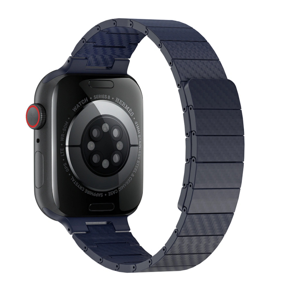 WIWU WIWU 38/40/41MM Carbon Fiber Pattern Magnetic Watch Band Wi-WB009 Blue |WI-WB009-BL - Phones & Wearables - Lebanon