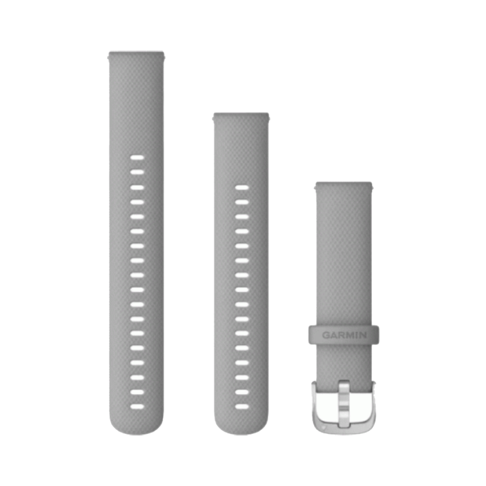 Garmin Garmin Quick ReleaseSilicone Band 18mm - Powder Gray with Silver Hardware - for Vivoactive 4S | 010-12932-00 - Other - Lebanon