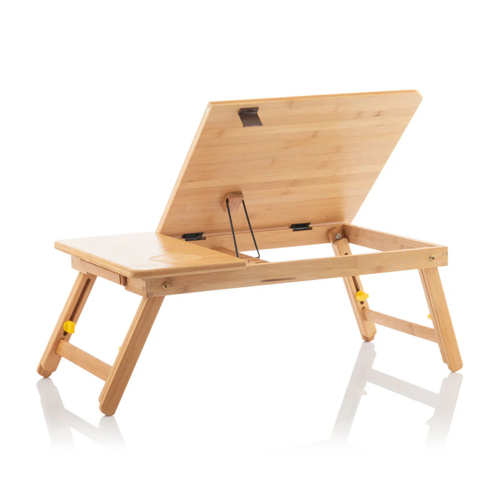 InnovaGoods InnovaGoods Bamboo Folding Side Table Lapwood | V0103031 - Home & Kitchen - Lebanon