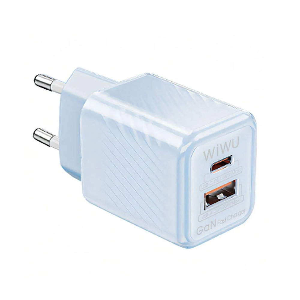 WIWU WIWU EU/ Jello 35W QC+PD, GaN Fast Charger , Wi-U015 Blue | WI-U015-BL - Phones & Wearables - Lebanon