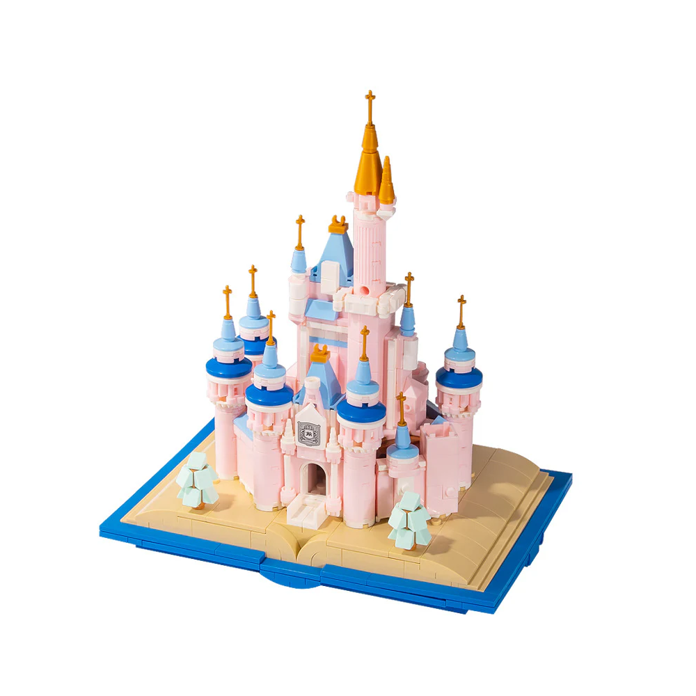 MJI MJI, Creative LEGO-style construction sets, Magic Castle Book Building Blocks, Pink - 768 Pcs | MJI-13011 - Toys & Games - Lebanon