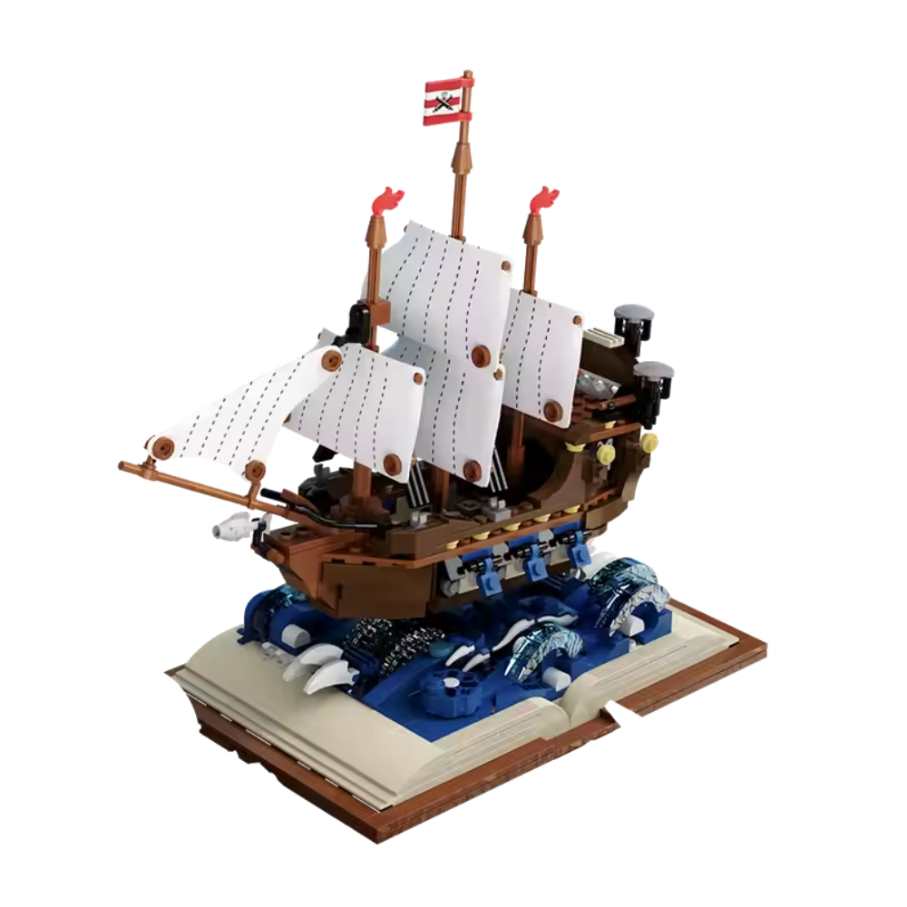 MJI MJI, Creative LEGO-style construction sets, Pirates Battle Ship Book Building Set - 925pcs | MJI-13042 - Toys & Games - Lebanon