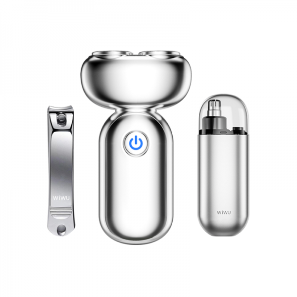 WIWU WIWU SH005 3IN1 Gentleman Shaver Set-Silver | WI-SH005-SL - Beauty & Personal Care - Lebanon