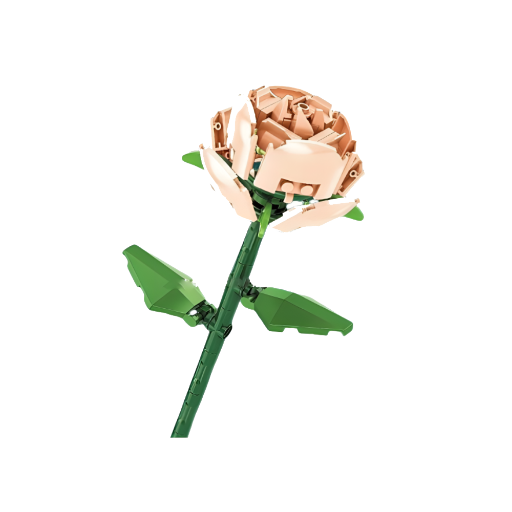 MJI MJI, Creative LEGO-style construction sets, 13030 Flower Building Set - 77 Pcs, Beige | MJI-13030 - Toys & Games - Lebanon