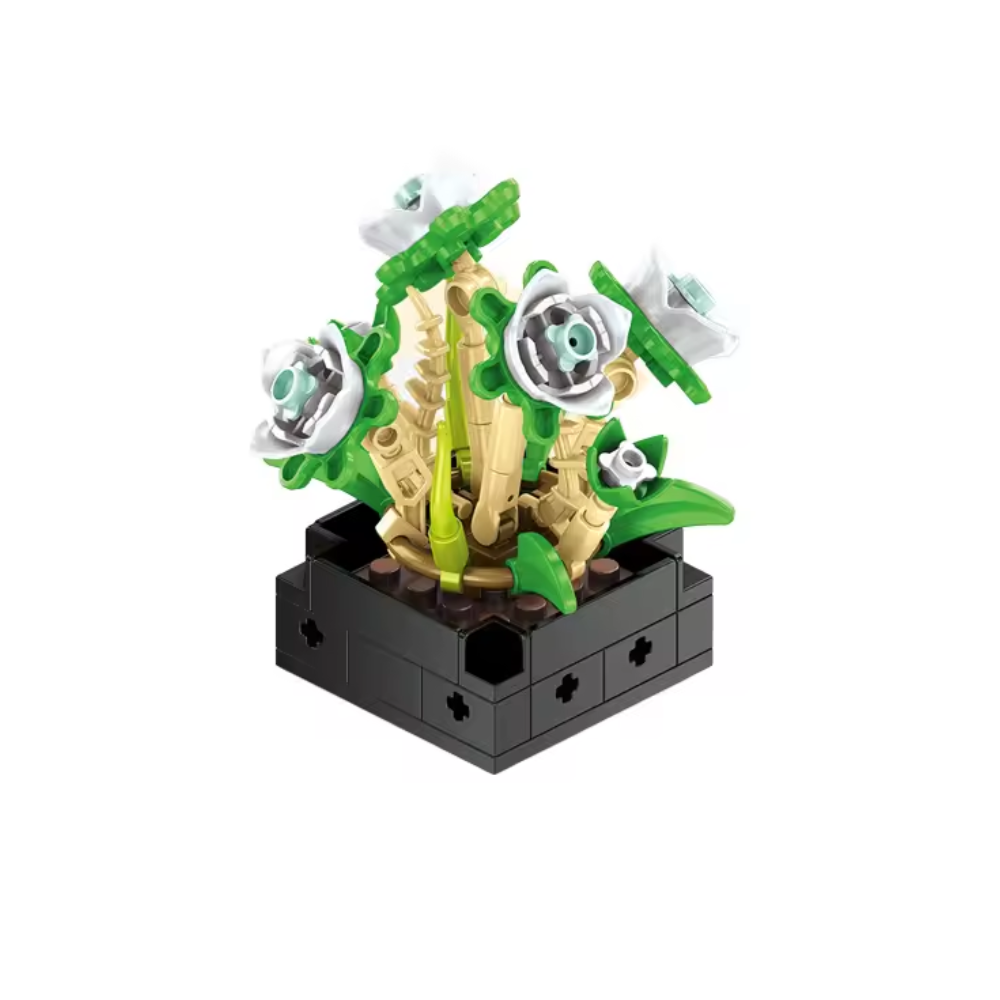 MJI MJI Succulents, Creative LEGO-style construction sets, Plant Puzzle Brick Assembled Designer Set Figures - 77Pcs - Green/Beige | MJI-13007 - Toys & Games - Lebanon