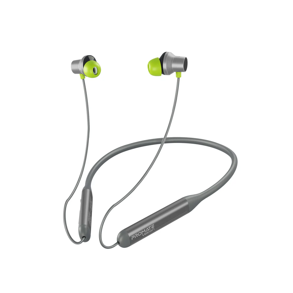 Promate Promate High-Definition ANC Wireless Neckband Earphones | VELCON.Grey - Computers & Tech - Lebanon