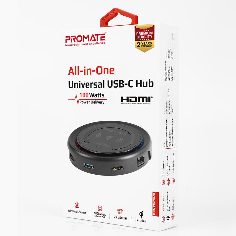 Promate PROMATE All-in-One Universal USB-C Hub | CenterHub - Computers & Tech - Lebanon