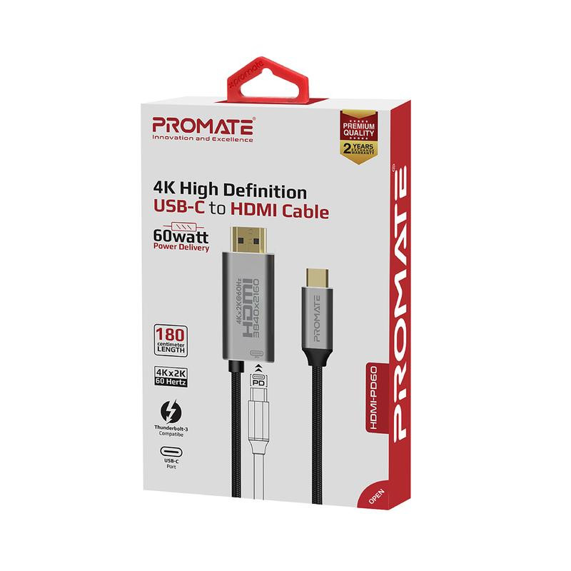 Promate PROMATE USB-C to HDMI Audio Video Cable | HDLINK-60H - Computers & Tech - Lebanon