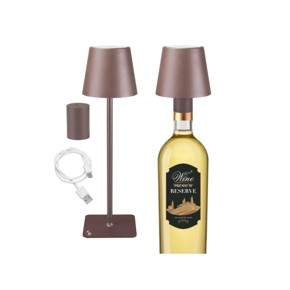 Beper Beper Rechargeable Table Lamp 2 In 1 - Bronze | BEP-P201UTP113 - Home & Kitchen - Lebanon