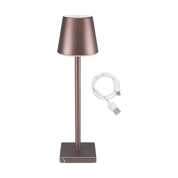 Beper Beper Rechargeable Table Lamp, Bronze | P201UTP103 - Home & Kitchen - Lebanon