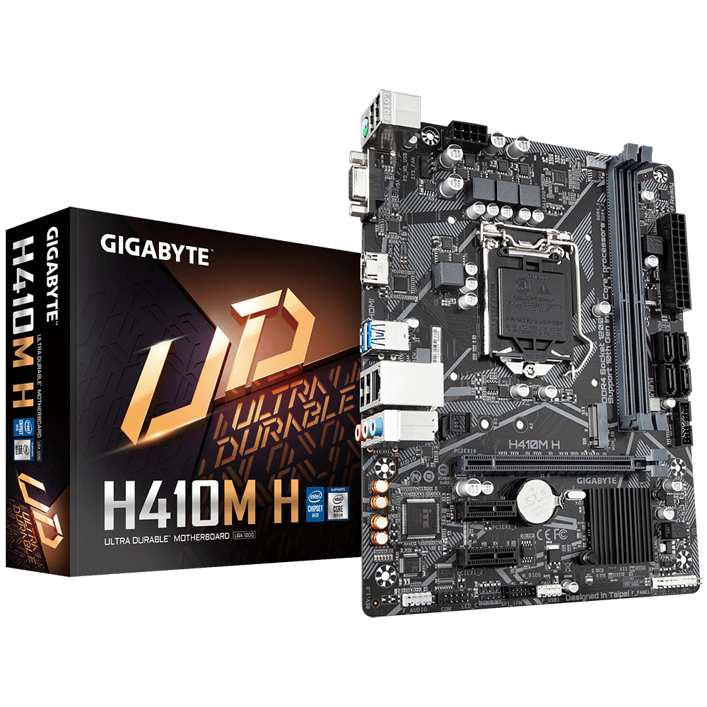 Gigabyte GIGABYTE H410M H (rev. 1.1) Ultra Durable Motherboard with GIGABYTE 8118 Gaming LAN, Anti-Sulfur Resistor, Smart Fan 5 - Computers & Tech - Lebanon