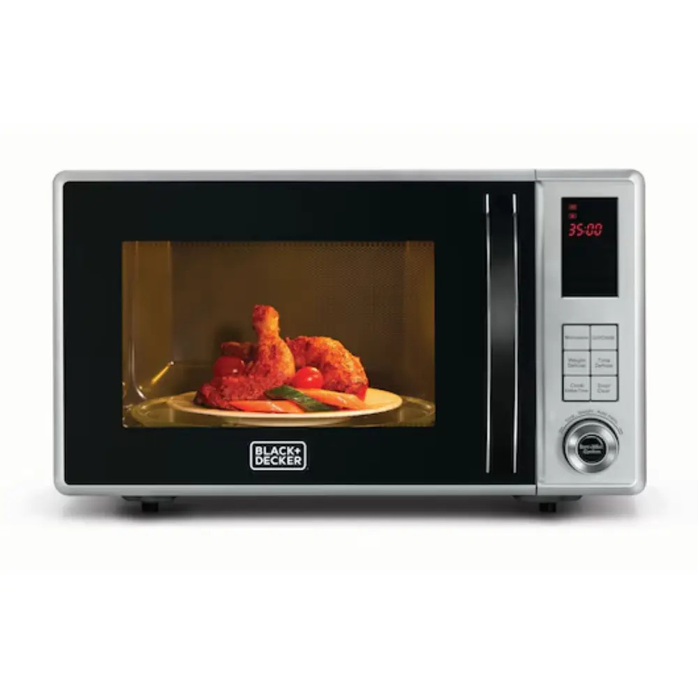 Black&Decker Black & Decker Microwave 23L 800W With Grill,Silver | MZ2310PG-B5 - Home & Kitchen - Lebanon