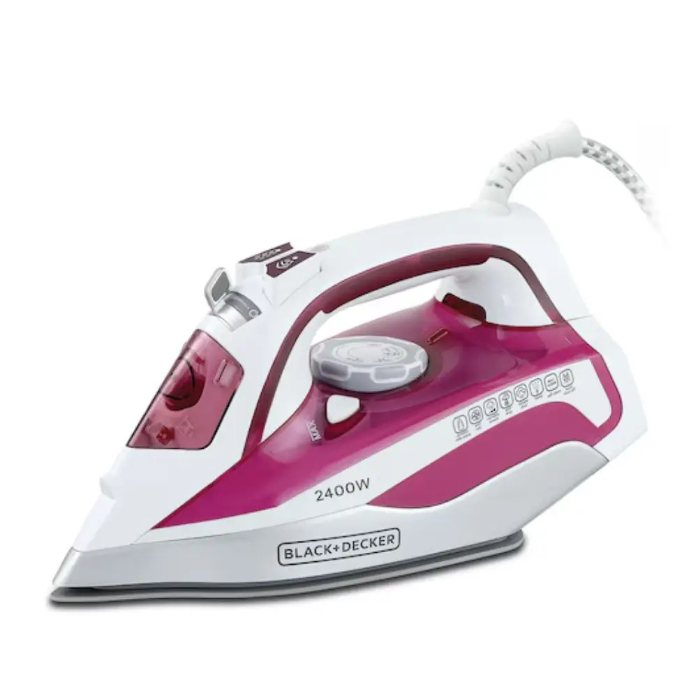 Black&Decker Black & Decker Steam Iron 2400w with Ceramic Soleplate | X2400-B5 - Home & Kitchen - Lebanon