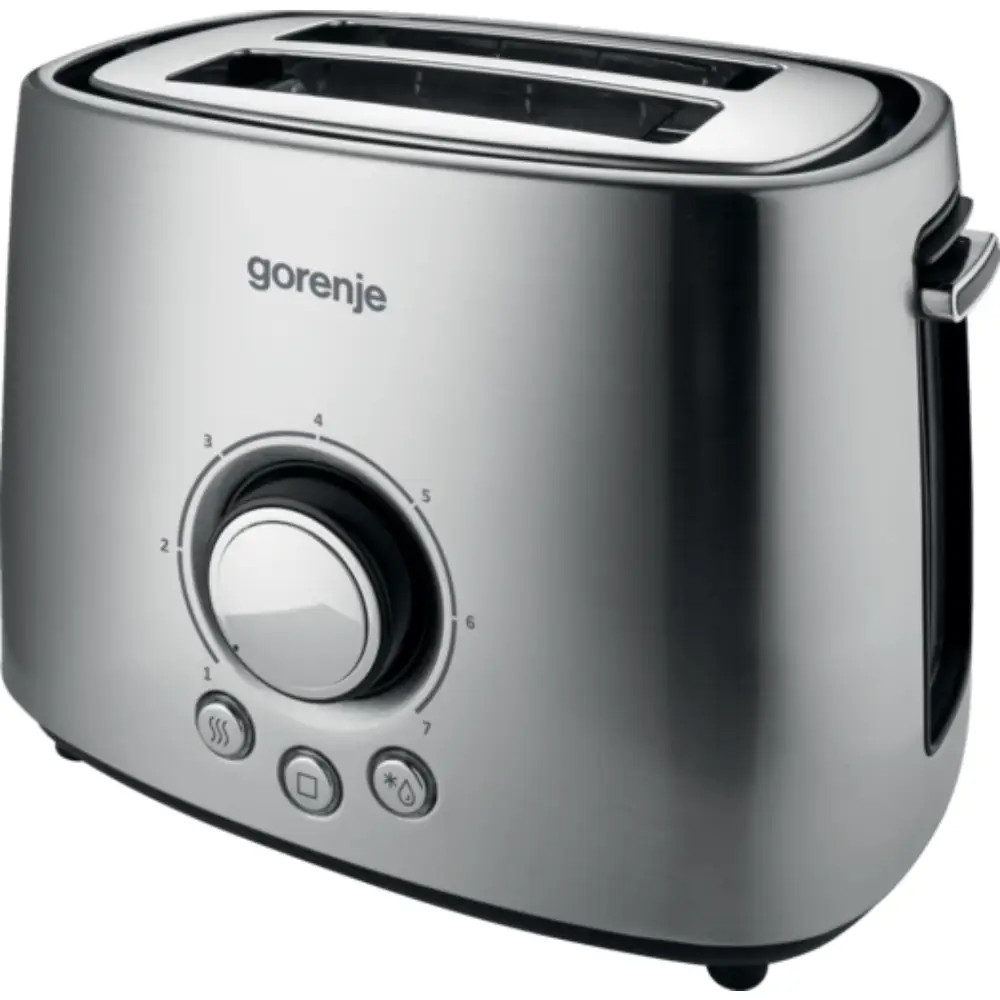Gorenje Gorenje Toaster 2 Slices 1000W Stainless Steel | T1000E - Home & Kitchen - Lebanon