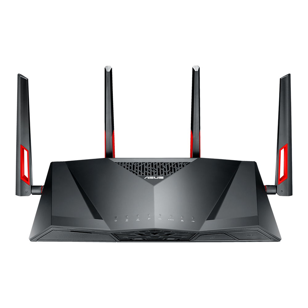 ASUS ASUS AC3100 - RT-AC88U WiFi Gaming Router - Dual Band Gigabit Wireless Router, WTFast Game Accelerator, Streaming, AiMesh Compatible, Included Lifetime Internet Security, Adaptive QoS, MU-MIMO | 90IG02W1-BU9G10 - Networking - Lebanon