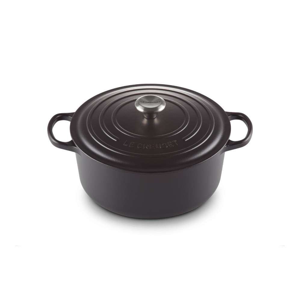 Le Creuset Le Creuset Cocotte Rotonda Evo 24cm Black | 0024147260752 - Home & Kitchen - Lebanon