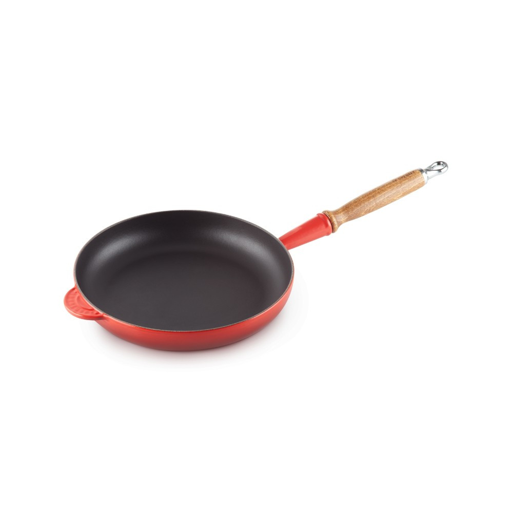 Le Creuset Le Creuset Frying Pan Evo Wood. 26cm Cherry | 0024147324263 - Home & Kitchen - Lebanon