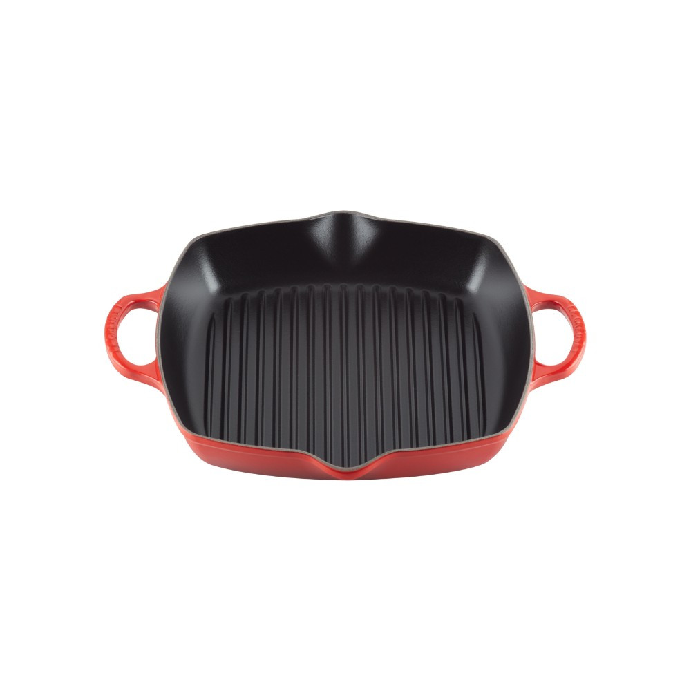 Le Creuset Le Creuset Grill Square deep Evo Evo 30cm Cherry | 0024147297604 - Home & Kitchen - Lebanon