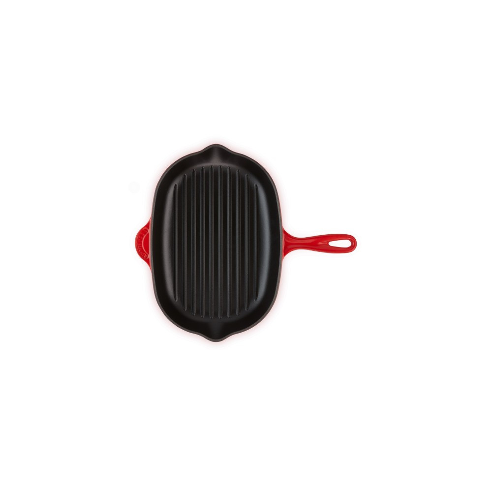 Le Creuset Le Creuset Oval skillet Grill Evo 32cm Cherry | 0024147244103 - Home & Kitchen - Lebanon